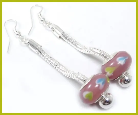 Good quality Hot 50pcs/lot 925 DIY Silver Murano pretty Glass Beads Earrings RT26 | Украшения и аксессуары