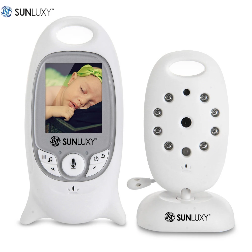 SUNLUXY Wireless 2.0'' Color Video Baby Monitor Security Camera 2 Way Talk Night Vision IR LED
