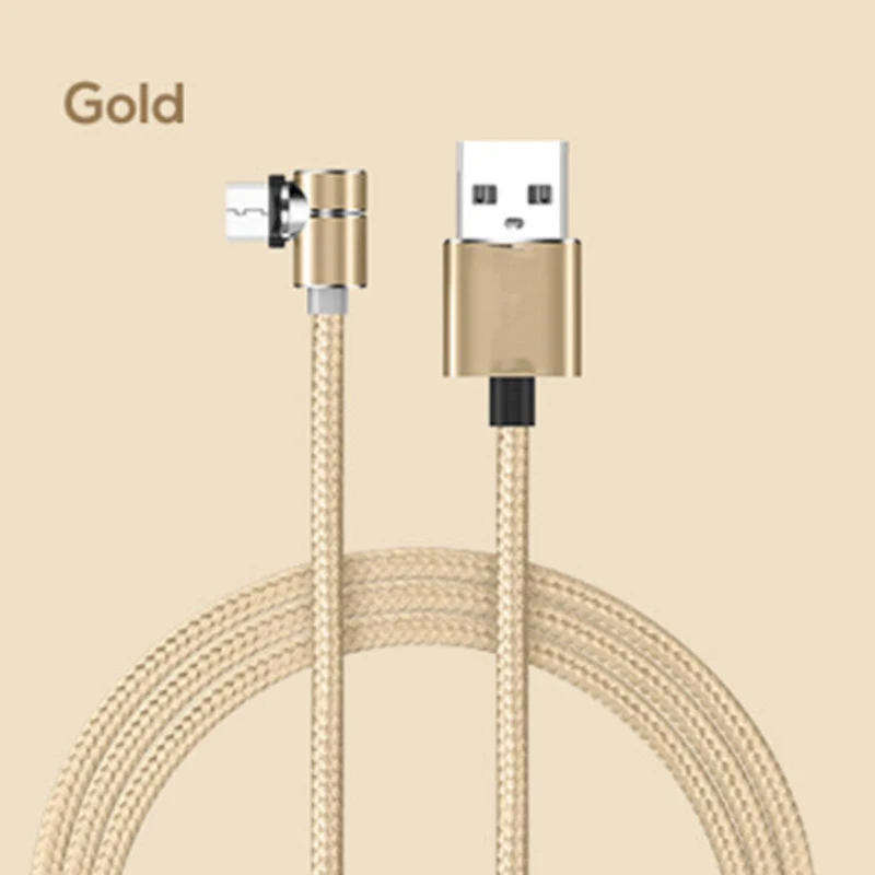 

Magnetic 90 degree flowing light for Micro USB and Type C Cable Fast charging For iPhone X XR 6 7 8 Plus& xiaomi Samsung S9
