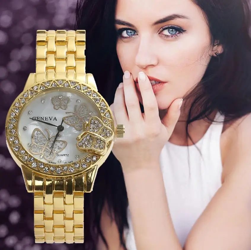 

Exquisite Design Gold Watch Women Quartz Watches zegarek damski Top Brand Luxury Female Wrist Watch Clock Relogio Feminino #C
