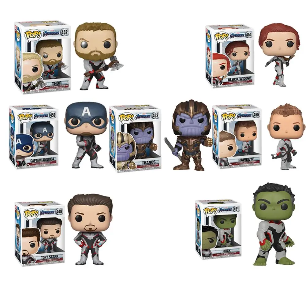 Funko POP! Мстители Endgame стражи Галактики Халк Тор танос капитан Экшн фигурки brinquedos