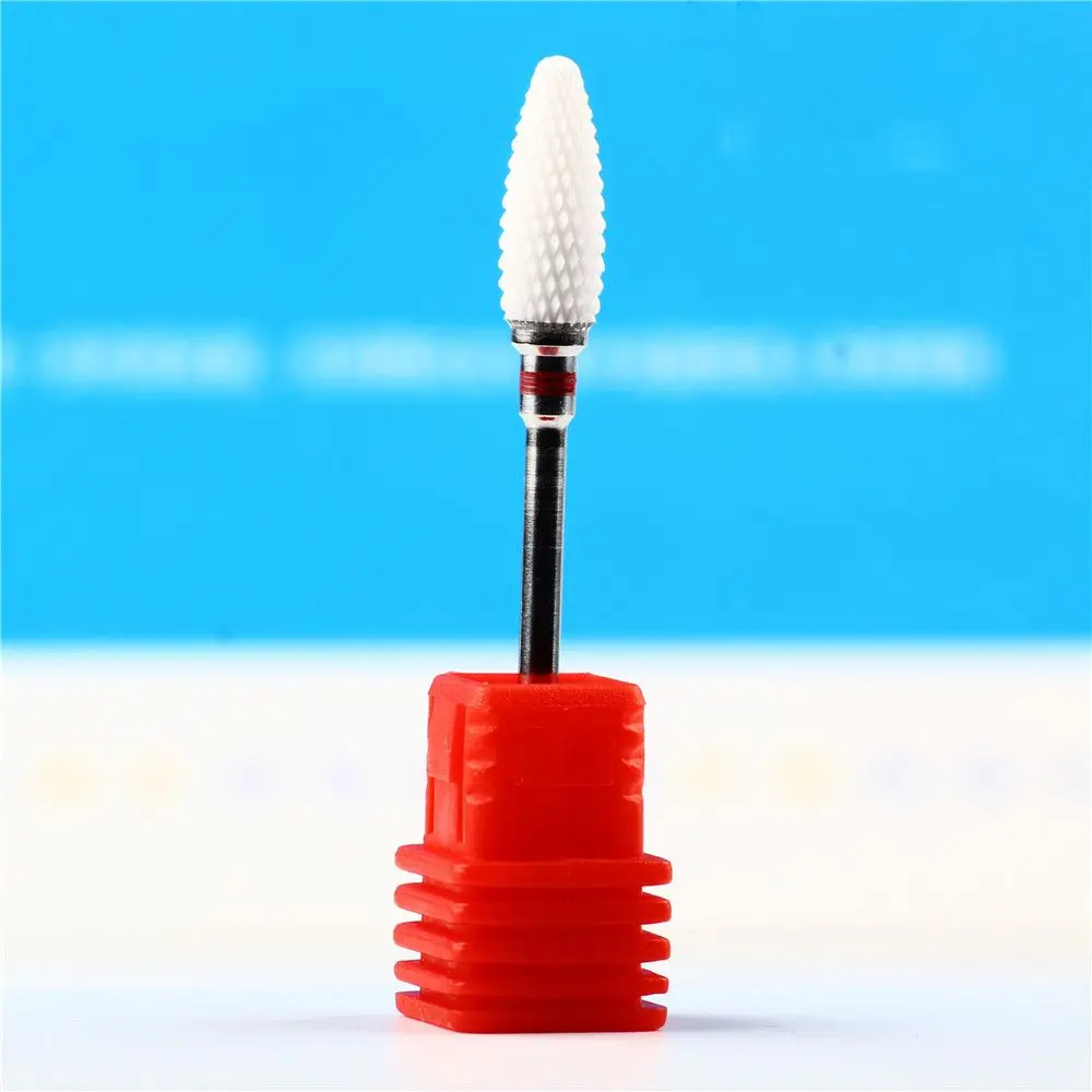 1 Pc Ceramic Nail File Women Manicure Pedicure Head Cuticle Cutter Dead Skin Remover Nail Drill Bits Nail Art Tools for Nail - Цвет: red