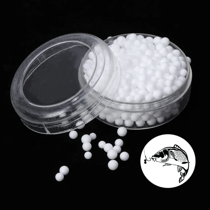 

Wholesale 1 Box Fishing Bait Foam Buoyancy Pop Ups White 2-4mm Lure Round Beads Carp Bream
