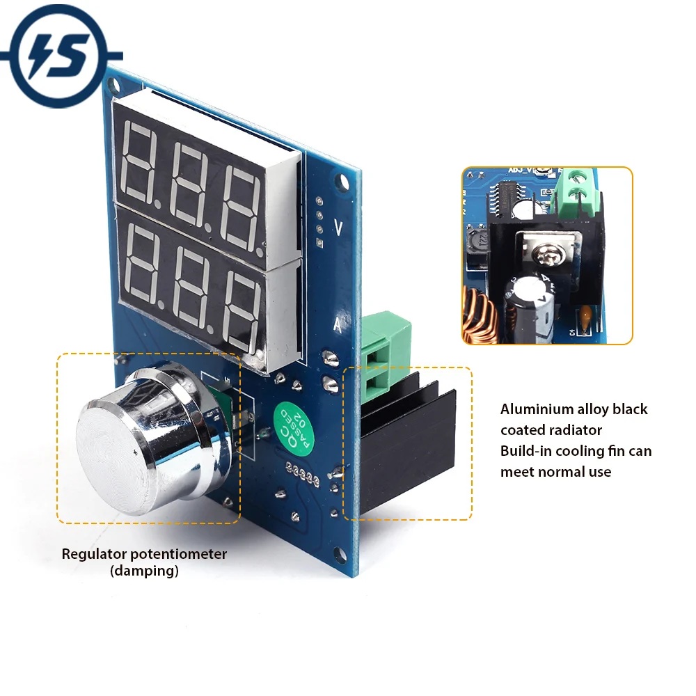 

XH-M403 DC-DC Digital Voltage Regulator Buck Step Down Power Supply Module 5-36V to 1.3-32V Over Temperature Protection