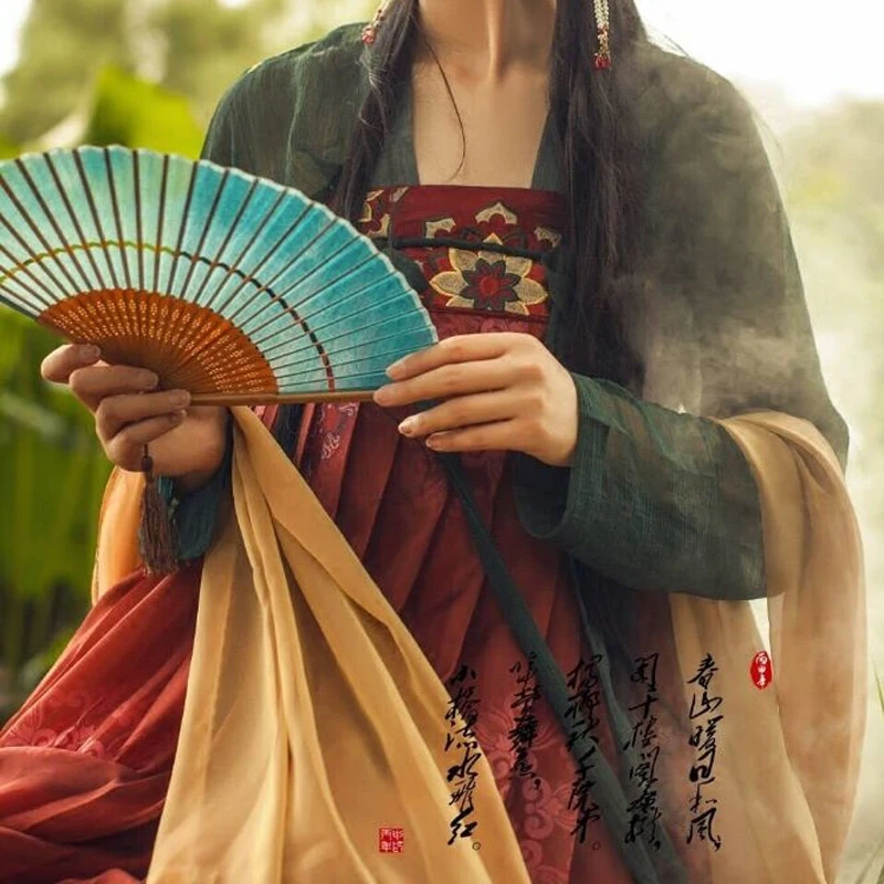  Fairyism Hanfu Tang Dynasty Red Hanfu Ancient Chinese Costume Improved Style For Women Clothing Fol