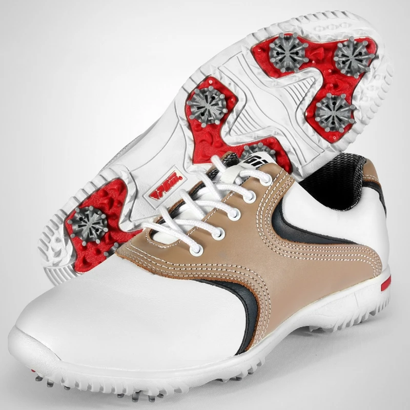 2019 Men Golf Shoes Waterproof Soft Leather Training Shoes For Man Activities Nail Anti-Skid Wear-resistant Golf Trainer AA10100