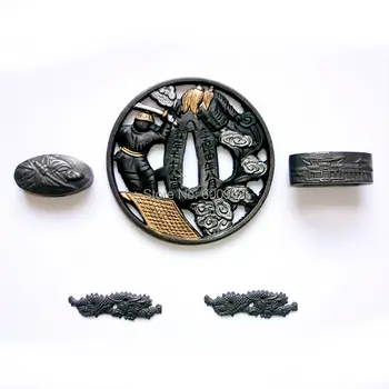 

Forged Set Fitting Tsuba accessory For WUSHU Sword Ninja Katana broadsword kampilan