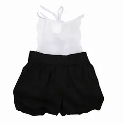 Pudcoco одежда для малышей Детские Обувь для девочек милые Кружево сращивания комбинезон комплект одежды