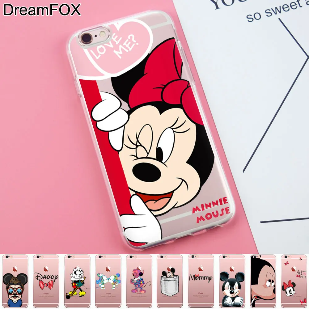 

L299 New Fashion Mickey Mouse Soft TPU Silicone Case Cover For Apple iPhone 7 6 6S Plus 5 5S SE 5C 4 4S