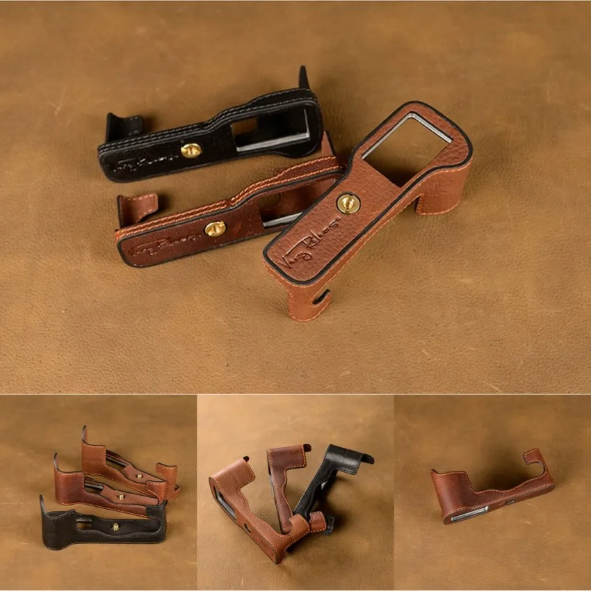 

[VR] Genuine Leather Handmade Camera case For Fuji Fujifilm XT2 XT-2 Video Bag Half Body Bottom Case