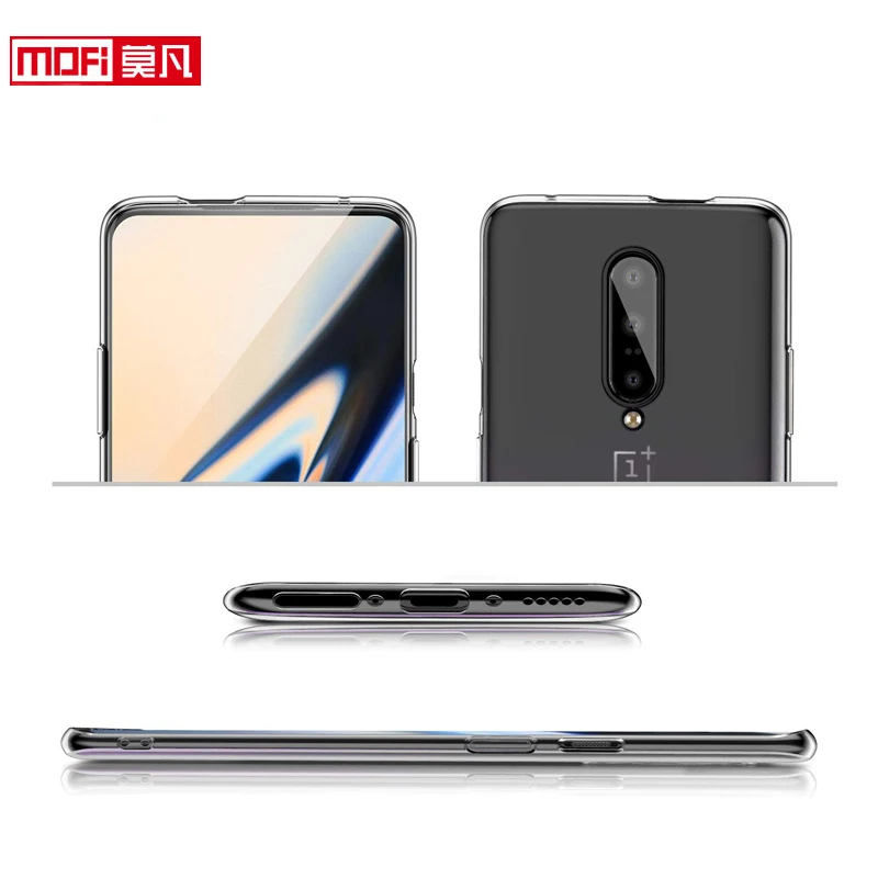 Чехол для oneplus 7 pro прозрачный мягкий силиконовый TPU ультра тонкий funda mofi задняя