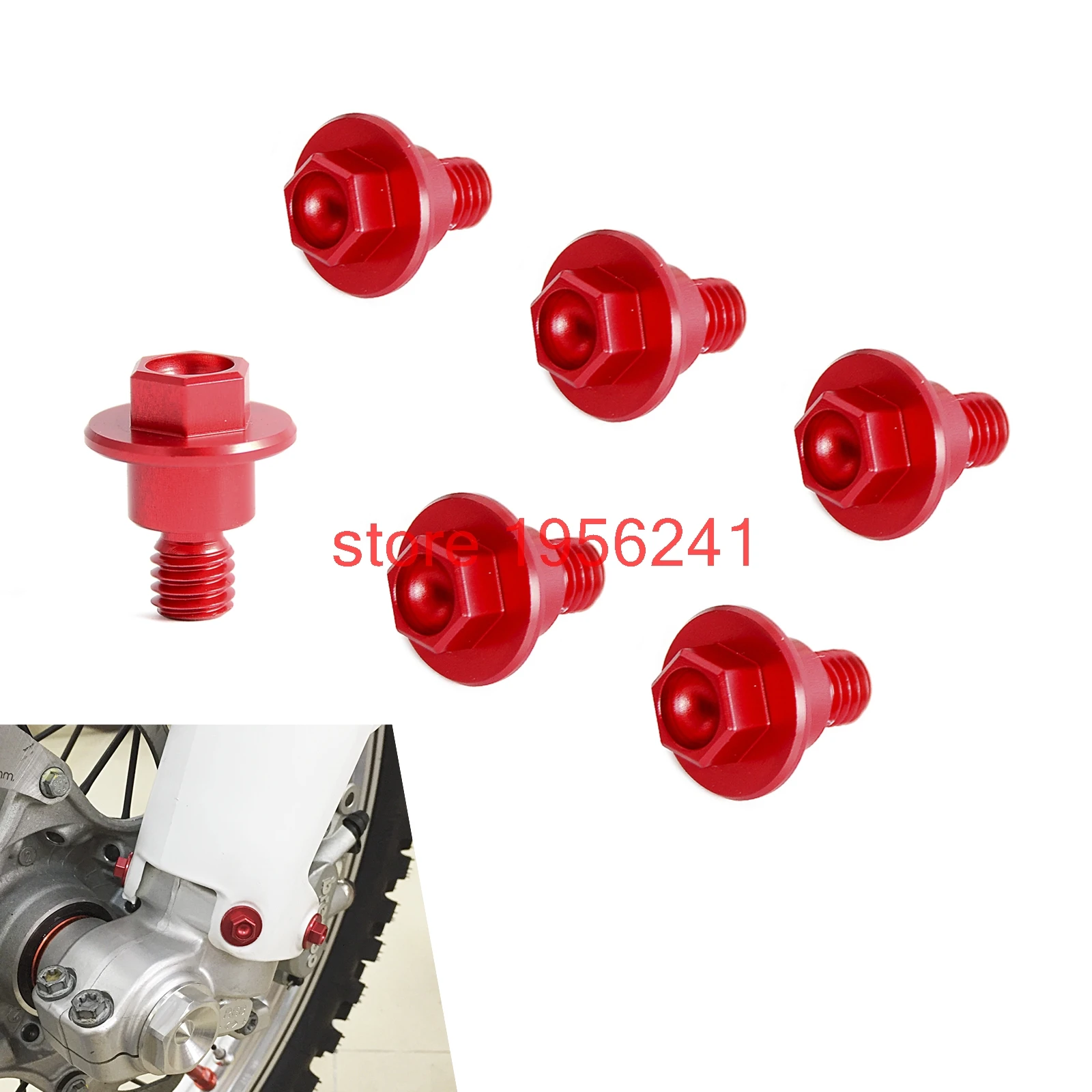 

6PCS CNC Front Fork Guard Bolt Screw For Honda CR85R CR125R CR250R CRF150R CRF250R CRF250X CRF450R CRF450X CRF250L CRF250M XR250