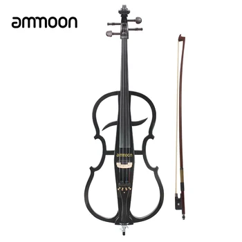 

ammoon 4/4 Electric Cello Violoncello Solid Wood Ebony Fittings in Style 1 with Tuner Headphone Gig Bag Stringed Instruments