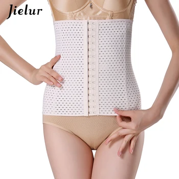 

Jielur Big Size Black Corset Waist Trainer Pure Color Steel Boned Steampunk Modeling Belt Women's Party Corselet Bustiers S-3XL