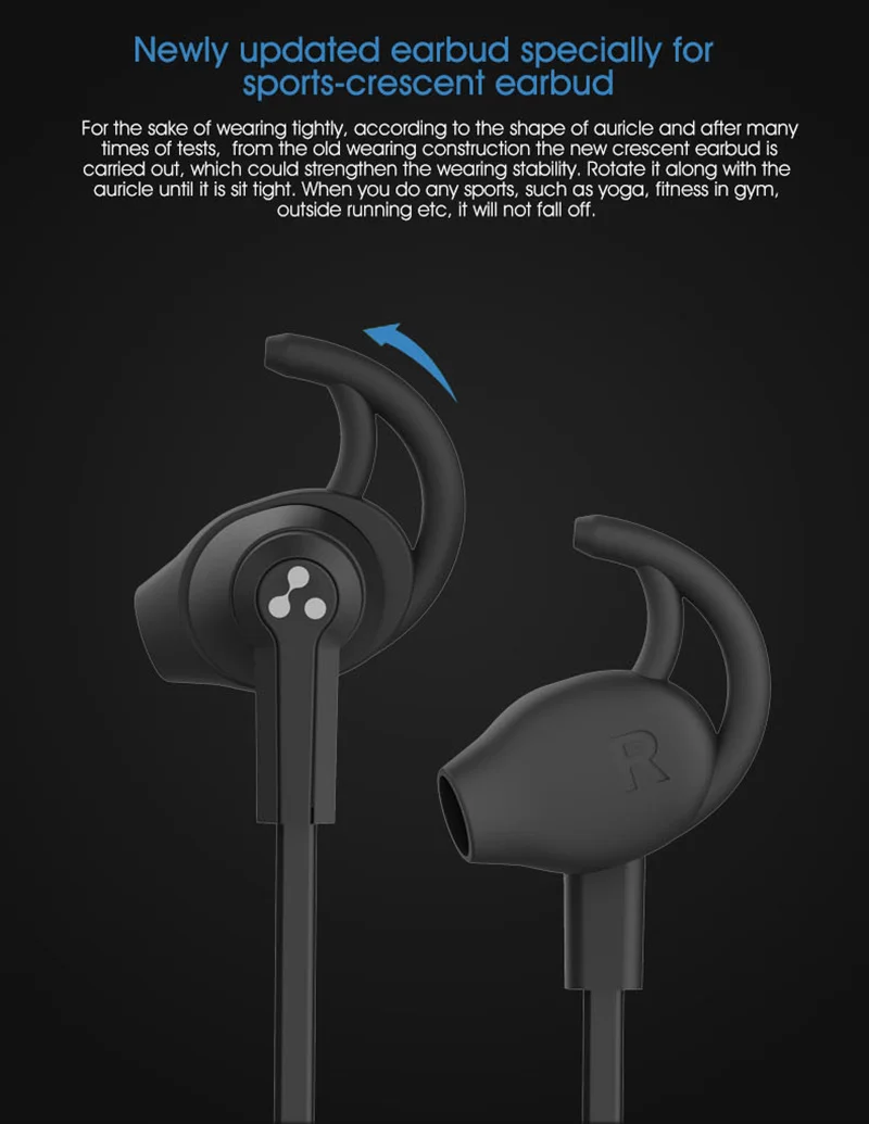 SYLLABLE SF801 Bluetooth 4.2 Headset Wireless Sports Earbuds with Mic Stereo Headset for Mobile Phone Bluetooth earphones