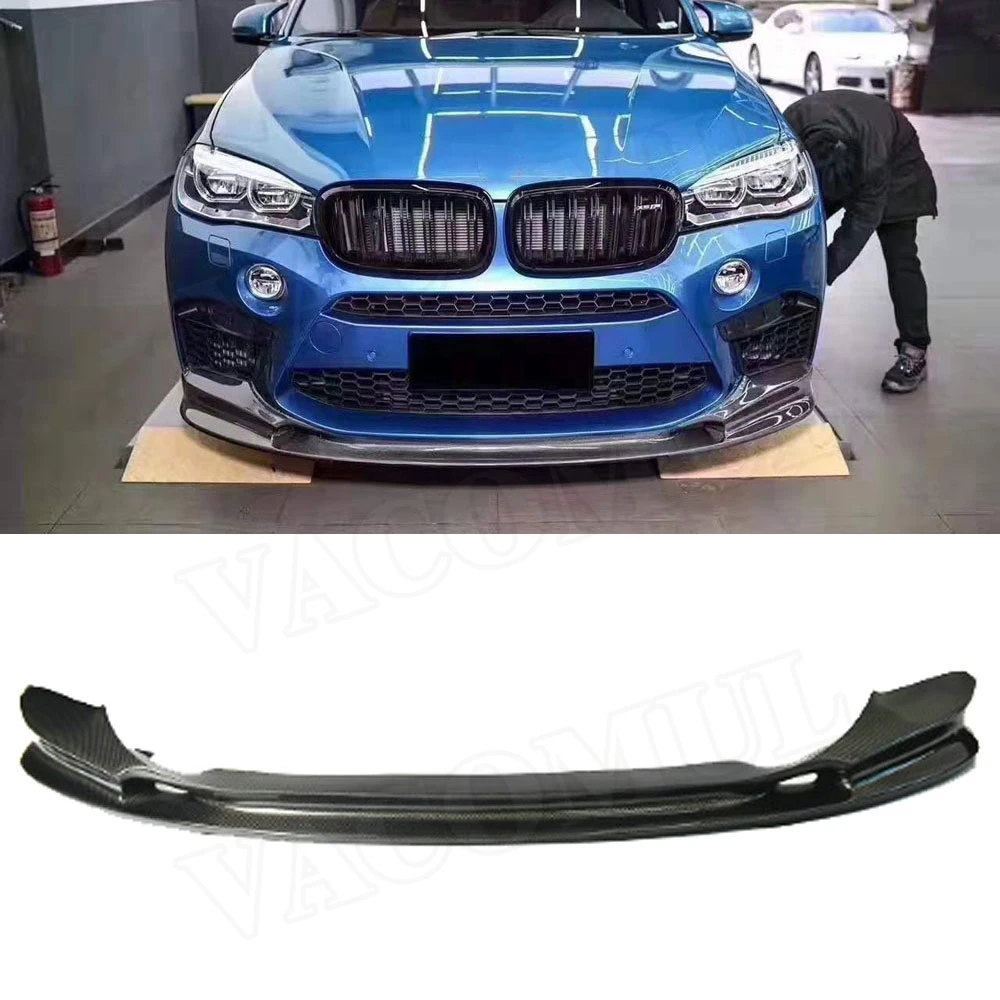 Углеродное волокно передний бампер спойлер сплиттер для BMW X5M X6M F85 F86 2015 2016 2017 2018 3D