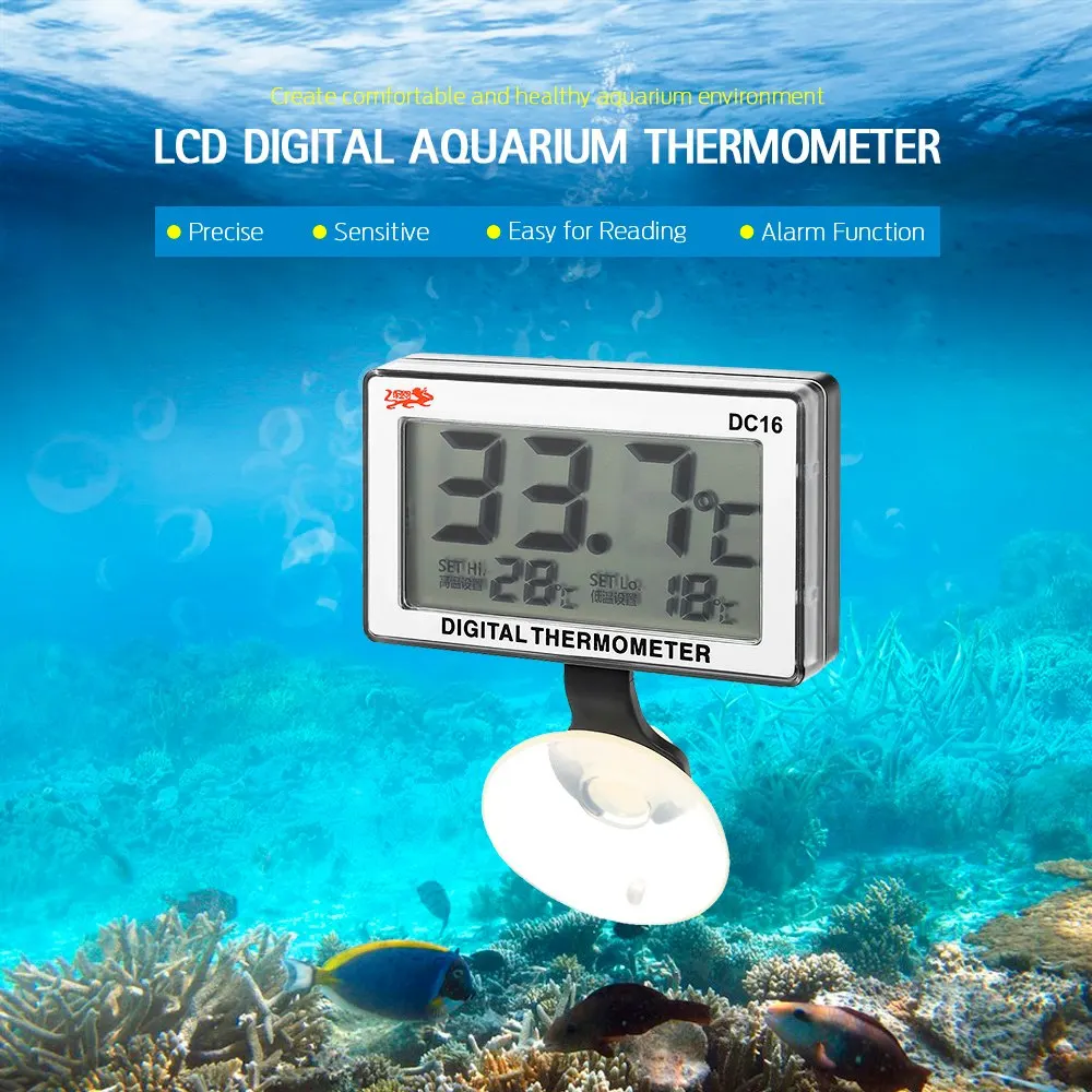 Цифровой термометр для аквариума с ЖК-дисплеем, погружной измеритель температуры воды, водонепроницаемый измеритель температуры, инструменты