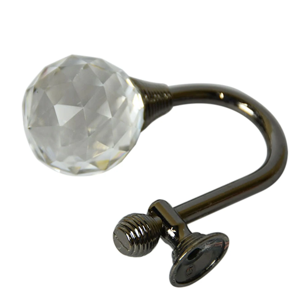 1pcs Clear Crystal Wall Mounted Curtain Holdbacks Tassel Curtain