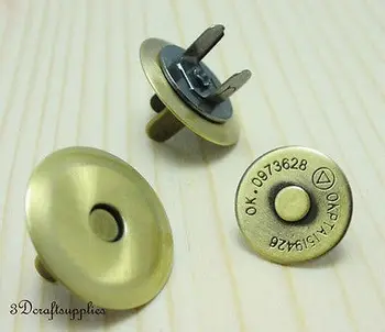 

Magnetic Snaps bag button purse Magnetic Snaps button 20pcs 16 mm anti brass F12