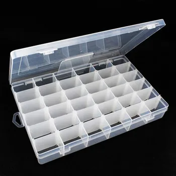 

36 grid transparent plastic box jewelry beads organizer box sewing kit box finishing tool box