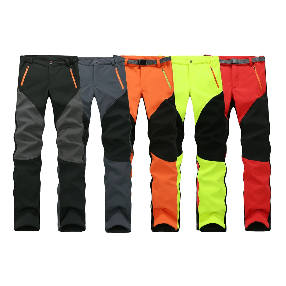 Camping Hiking Winter Outdoor Sport Pants Warm Waterproof Fleece