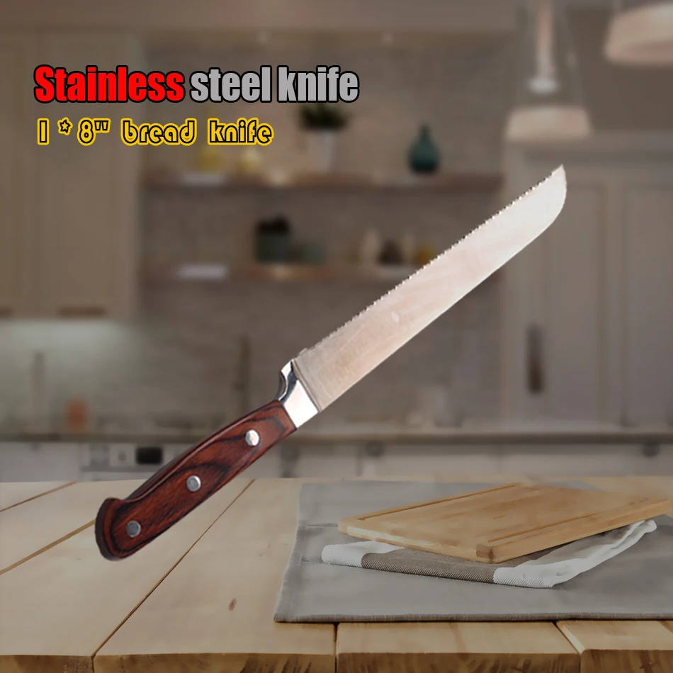 High quality stainless steel bread knife can not be oxidized saw cutter