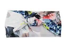 J183017 2018 новейшая хорошая эластичная хлопковая модная Китайская печать картин, очаровательная и удобная повязка для волос с узлом