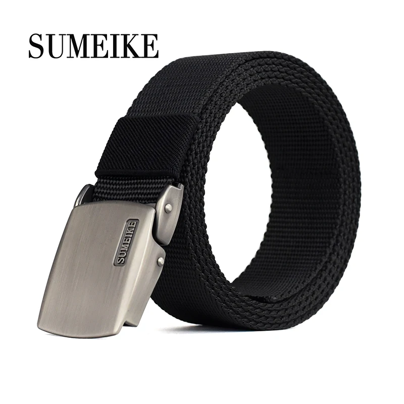 

[SUMEIKE] Alloy Buckle Tactical Belt For Men Casual Style Male Belt Canvas Strap Men Waist Belt