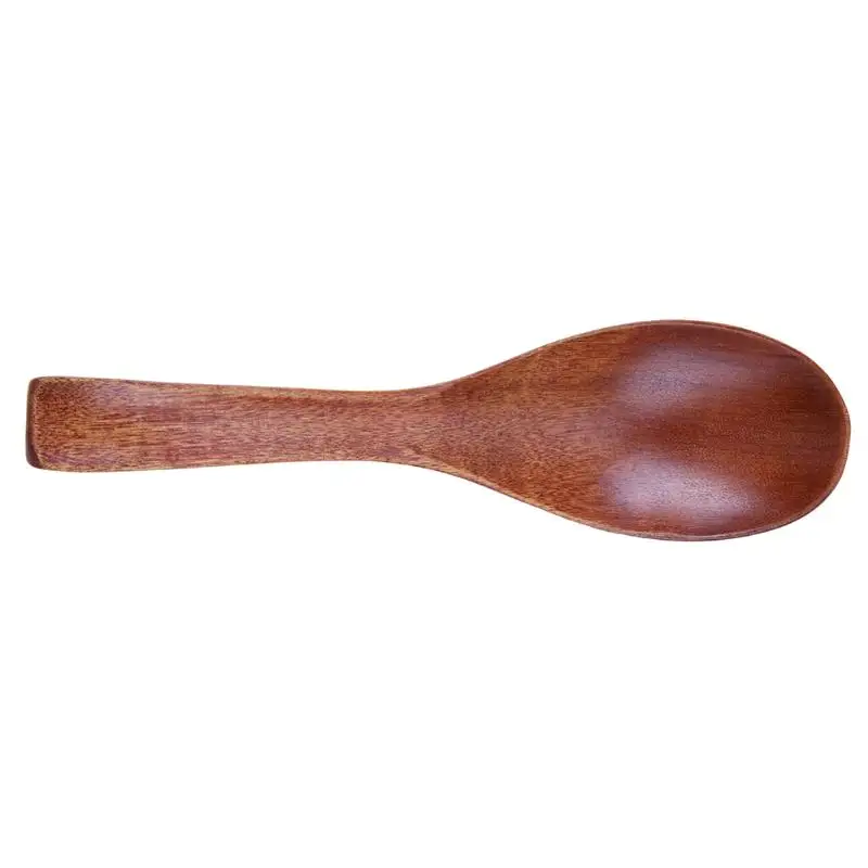 

Natural Japanese Style Wooden Soup Spoon Healthy Wood Spoon Rice Spoon Children Kitchen Cooking Tableware