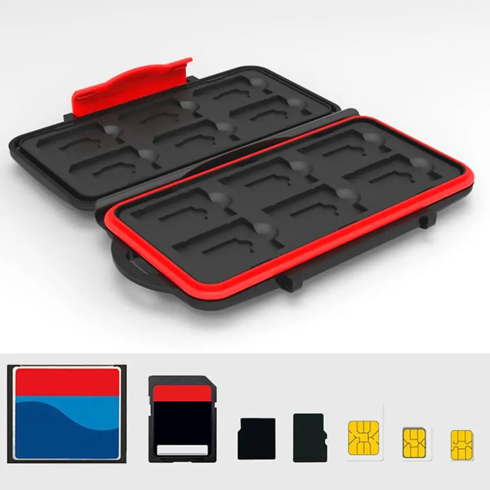 

Hot Waterproof Carrying 24 SD TF Memory Cards Storage Box Protector Case Holder
