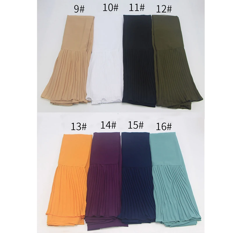 Женский ислам Макси морщинка облако хиджаб шарф платок мусульманский длинный шаль палантин обертывание шифон простой шарф