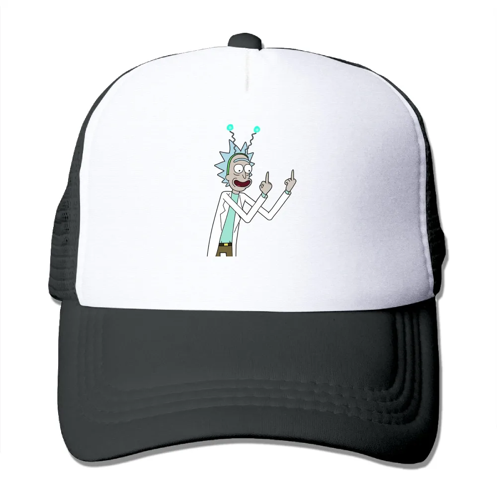 

DUTRODU Unisex Baseball-caps Meshback Rick and morty rick finger Cap Hats hip hop hat vary colors relaxbale