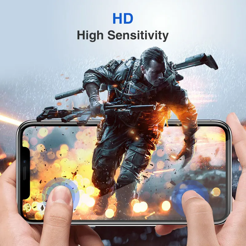 Nicotd 5D Full Cover Tempered Glass for iPhone X XS 7 6s Plus XS Max Screen Protector for iPhone XR X 8 Cold Carving Curved Edge (1)