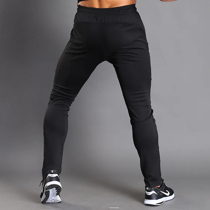 LANTECH Для мужчин брюки Running Joggers Training Спорт Спортивная Фитнес упражнения выполнения тренажерный зал эластичные штаны Slim Fit карман на молнии