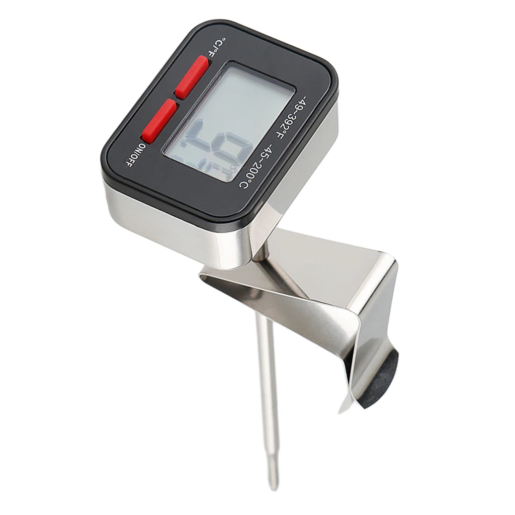 Digital Instant Read LED Pocket Thermometer Coffee Milk Frothing