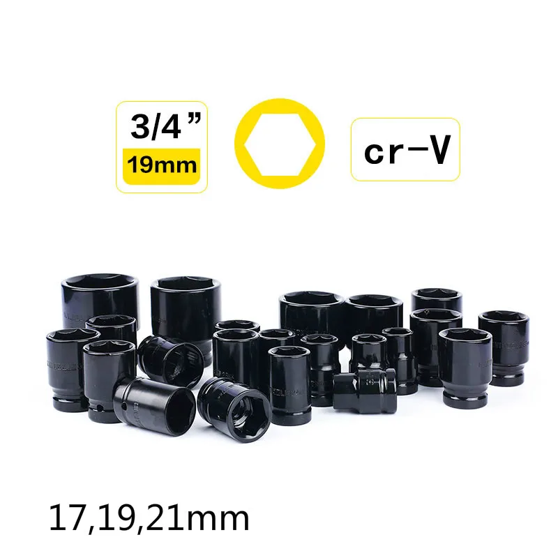 3/4"17,19,21mm Universal Heavy Duty Air Socket Adopter Pneumatic Socket