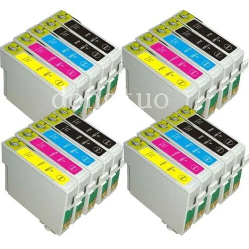 

20x Compatible T0711 T0712 T0713 T0714 Ink cartridges for ink stylus DX8400 DX8450 DX9400 DX9400F with chip BX600FW BX610FW