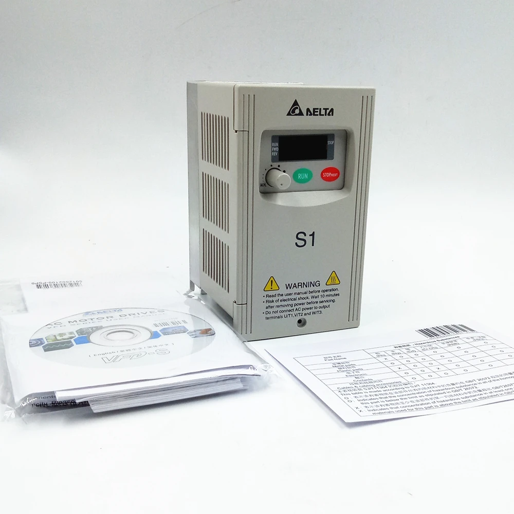 Инвертор Delta VFD Частотный Привод VFD004S21A 1 фаза 220 В 0 4 кВт 5 л. С. ~ 400 Гц Inkle ткацкий