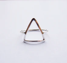 Solid Sterling Silver Simple triangle ring Handmade All Sizes 4 to 16