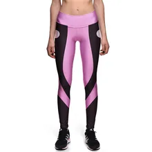 Fitness Leggings Sexy New Women’s Pink Purple Simple Color High Waist Digital Print Leggings Fitness Trousers Drop shipping