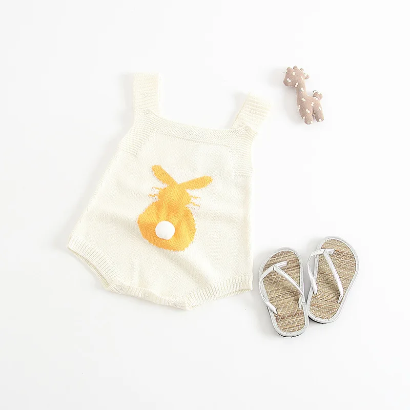 Осенний трикотажный шерстяной комбинезон для новорожденных девочек и мальчиков, желтый и серый цвета, комбинезон для малышей, одежда, жилет, комбинезон - Цвет: B168 White
