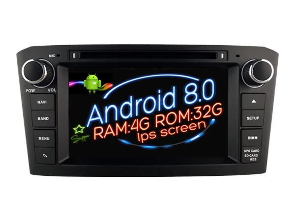 Ips экран Android 8 0 автомобильный Dvd Navi плеер для TOYOTA AVENSIS 2005 2006 2007 черная рамка gps suto