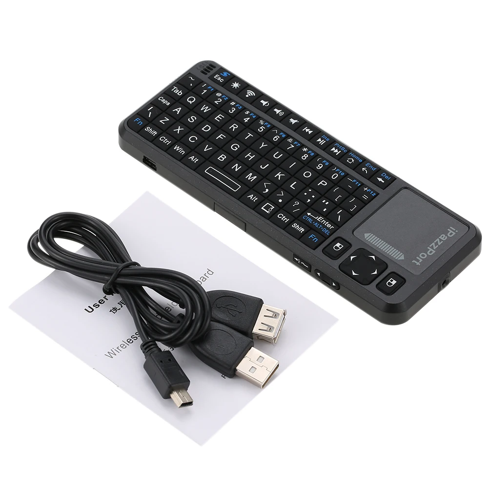 

Mini iPazzport KP-810-10A 2.4G RF Wireless Handheld Keyboard Mouse Touchpad LED Pointer Backlight Wireless Gaming Keyboards