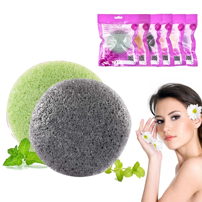 

Round Shape Konjac Puff Konjac Sponge Cosmetic Puff Natural Face Cleaning Sponge Facial Cleanser Tool Wash Flutter Deep Clean