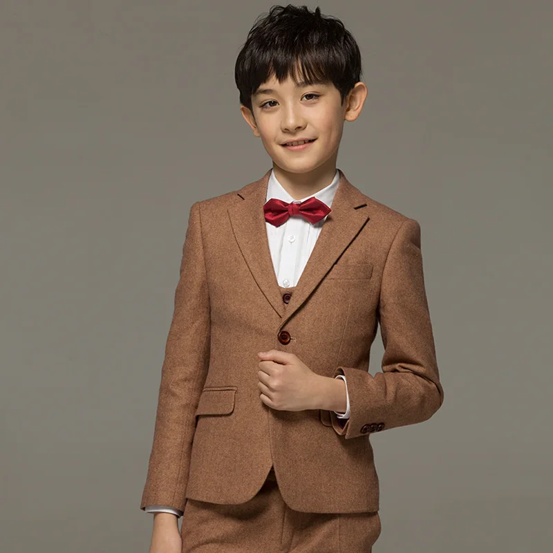 Brand Boy Clothes68Wool kids baby boy formal wedding suits set toddler