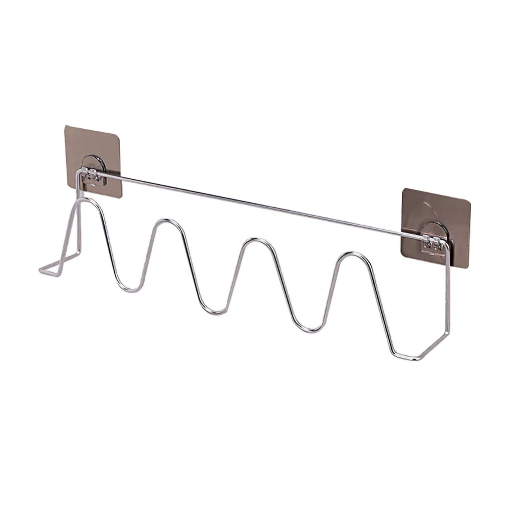 الحمام تخزين الرف النعال الحائط رف الأحذية بسيطة أبواب الحمامات الفولاذ المقاوم للصدأ المنزلية النعال تخزين رف L0510