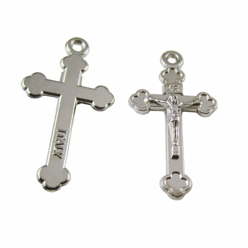 

100pcs of Miniature Cross Medal Crucifix Jesus Christ for Rosary