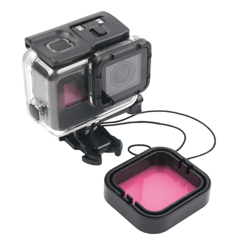 Для Gopro Hero 7 6 5 Аксессуары для фильтров Водонепроницаемый защитный корпус чехол