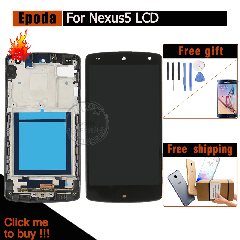 Prix pour Pour LG Google Nexus 5 D820 D821 Black LCD Affichage à L'écran Tactile Digitizer Assemblée Lunette Cadre avec Outils et Film Prix pour Pour LG Google Nexus 5 D820 D821 Black LCD Affichage à L'écran Tactile Digitizer Assemblée Lunette Cadre avec Outils et Film