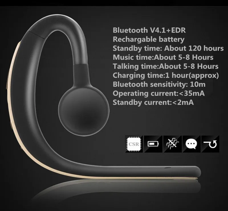 Voice control Bluetooth headset Noise cancelling isolation wireless earphone with microphone handsfree sports music headphone (9)